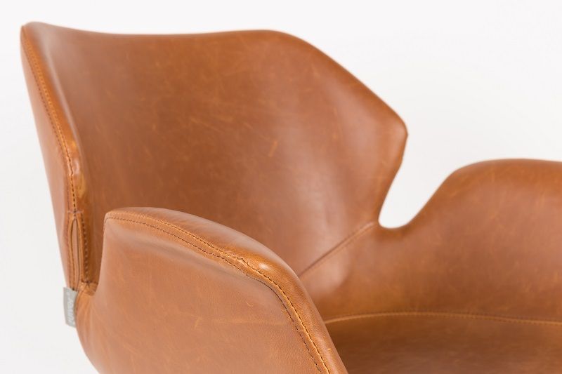 Zuiver Nikki Office Chair m/Armrests - Brown