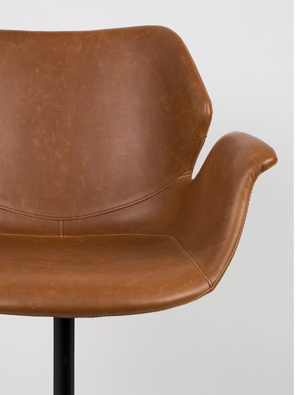 Zuiver Nikki Dining Chair - Brown Pu Leather