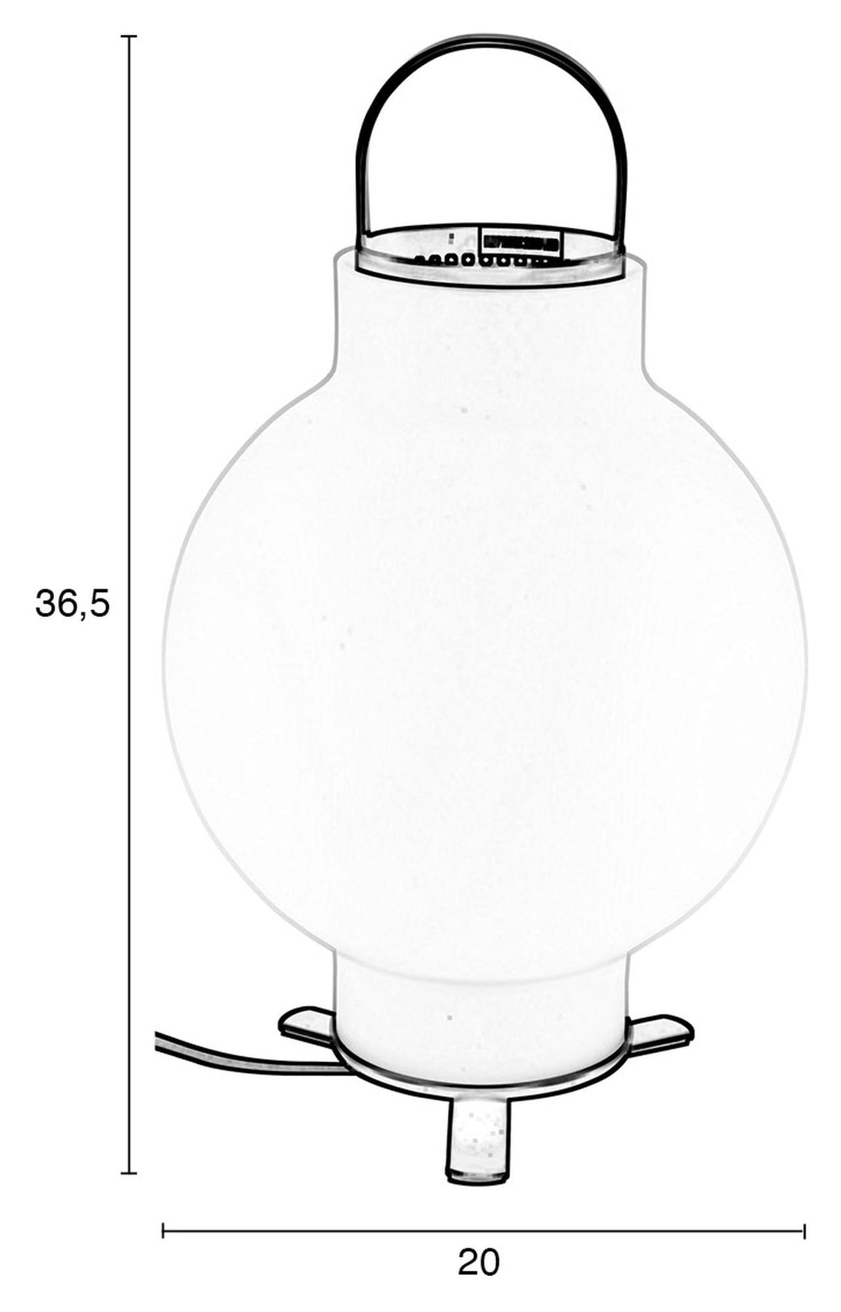 Zuiver nomad bordlampe frostet hvitt glass