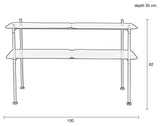 River Console Table With Shelf, L - Rice