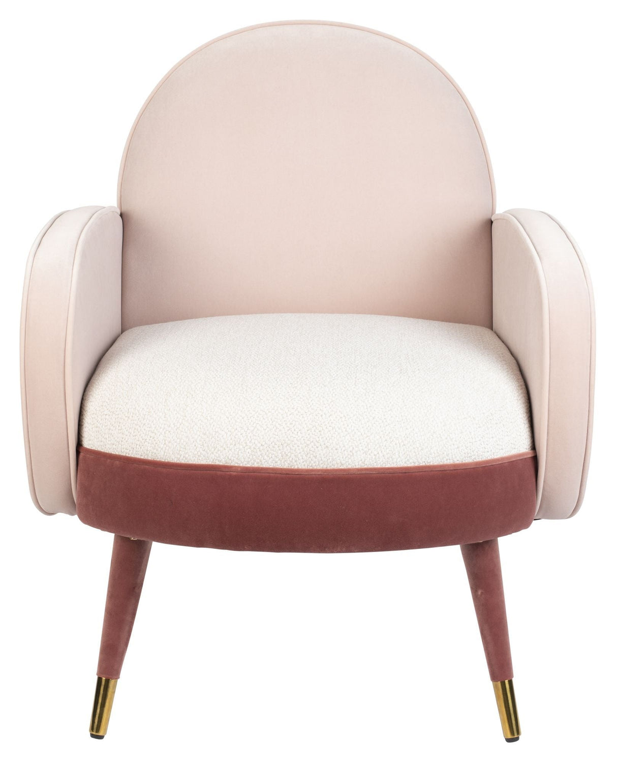 Zuiver Sam Lounge Chair - Velour Pink/White