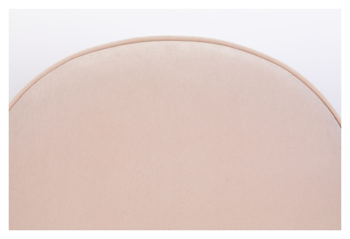 Zuiver Sam Lounge Chair - Velour Pink/White