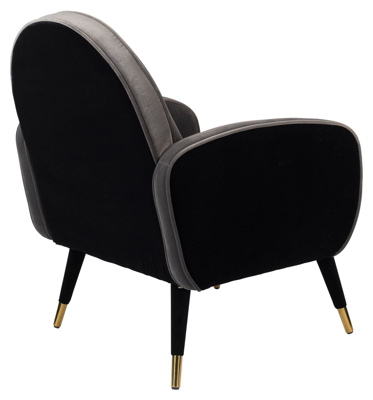 Zuiver Sam Lounge Chair - Velour Black/Grey