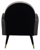 Zuiver Sam Lounge Chair - Velour Black/Grey