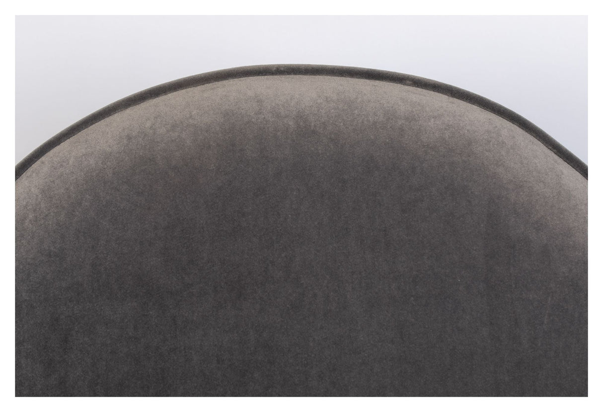 Zuiver Sam Lounge Chair - Velour Black/Grey