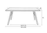 Zuiver Seth Dining Table 180x90 - Svart