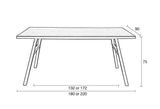 Zuiver Seth Dining Table 180x90 - Svart/natur