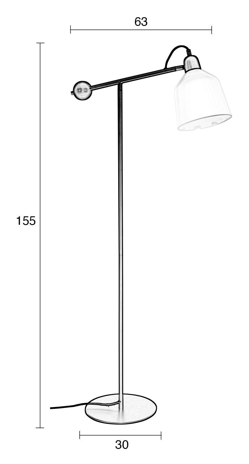 Zuiver Scale gulvlampe - hvit/svart