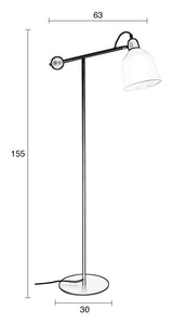 Zuiver Scale gulvlampe - hvit/svart