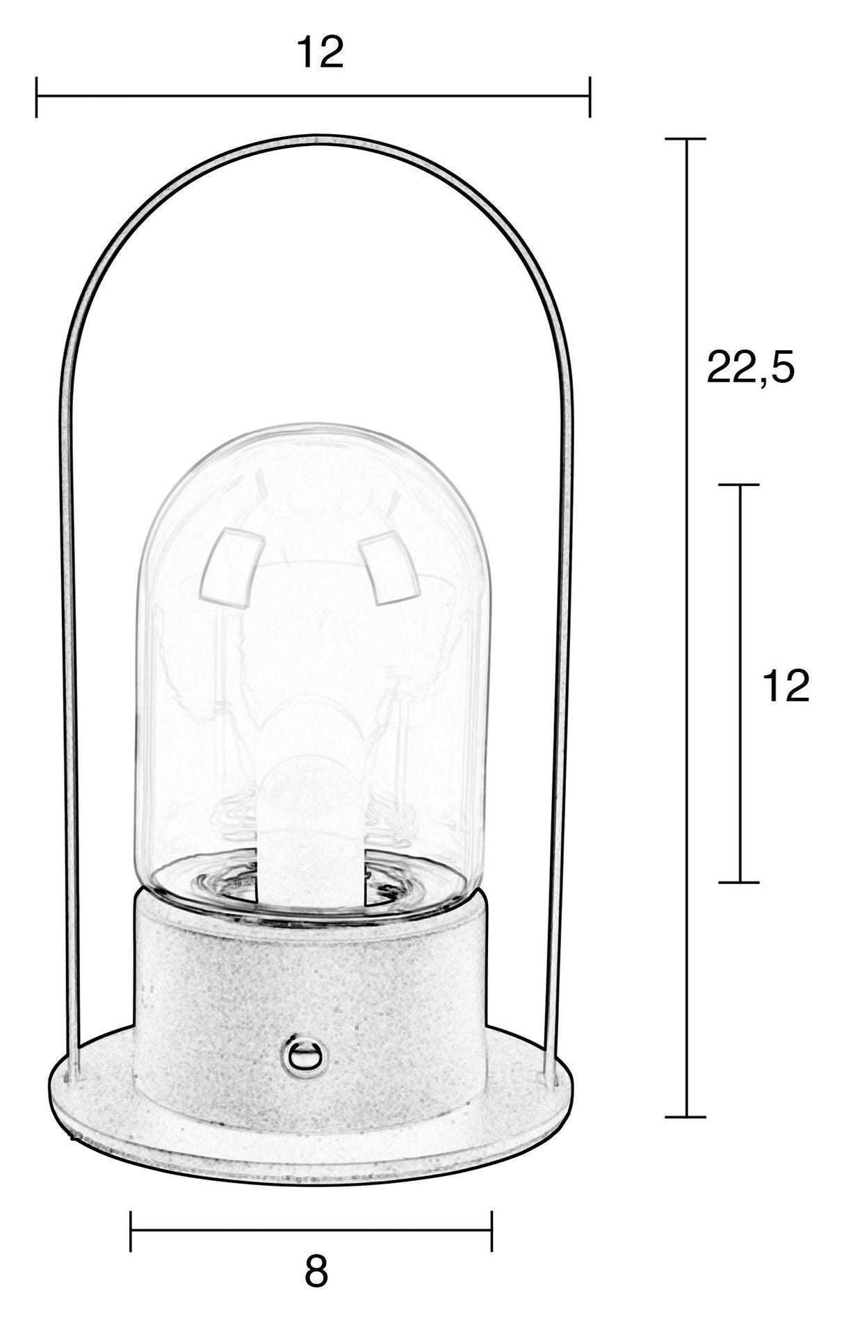 Smarty Bordlampe med klart glass 