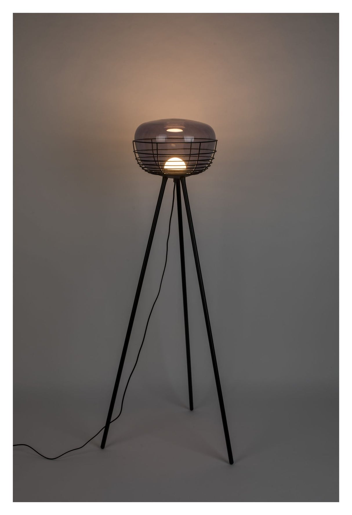 Zuiver Smokey Floor Lamp - Røkt glass