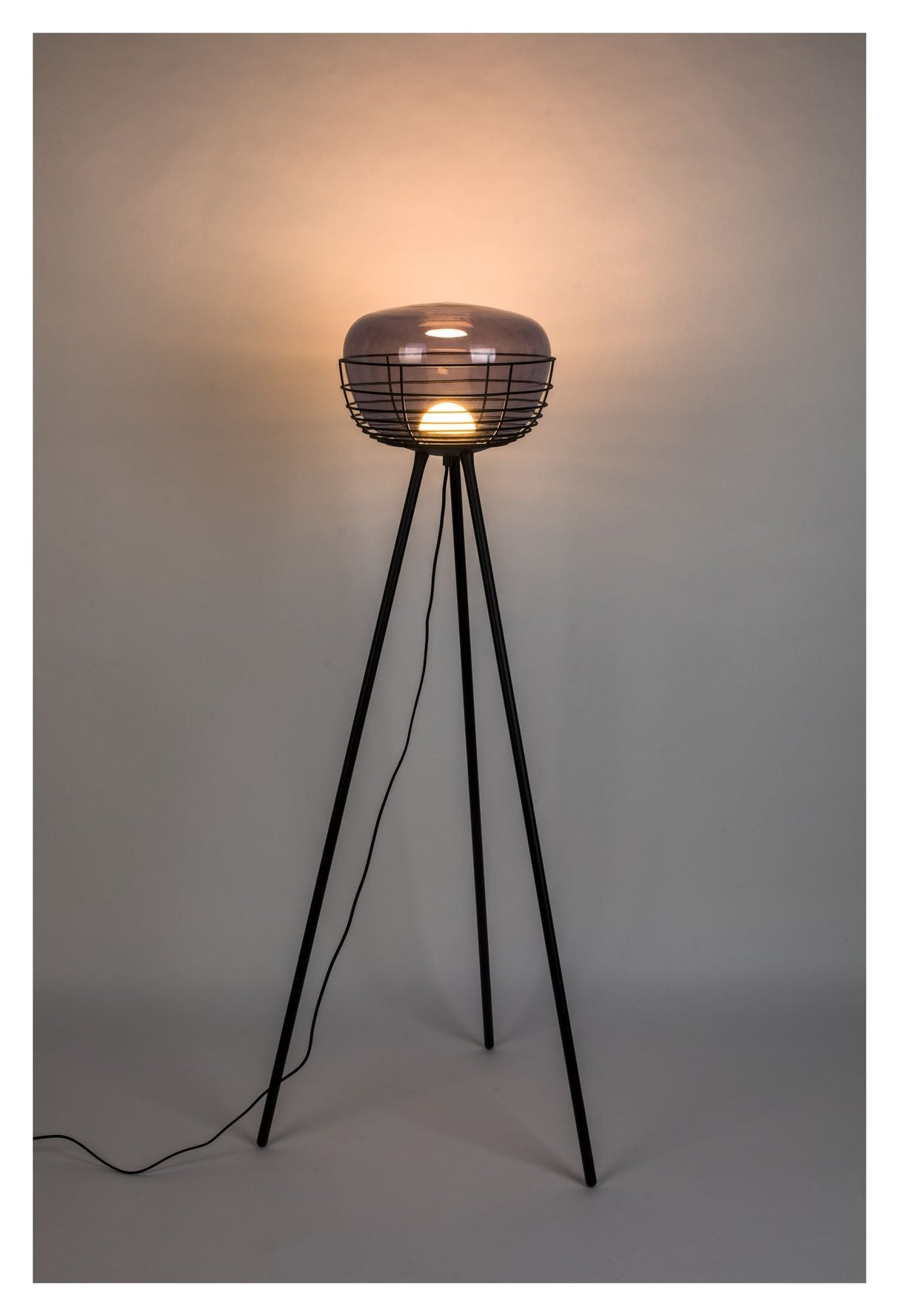 Zuiver Smokey Floor Lamp - Røkt glass