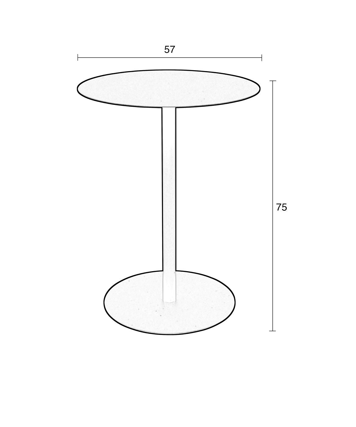 Zuiver Snow Bistro Table - Black, Ø57