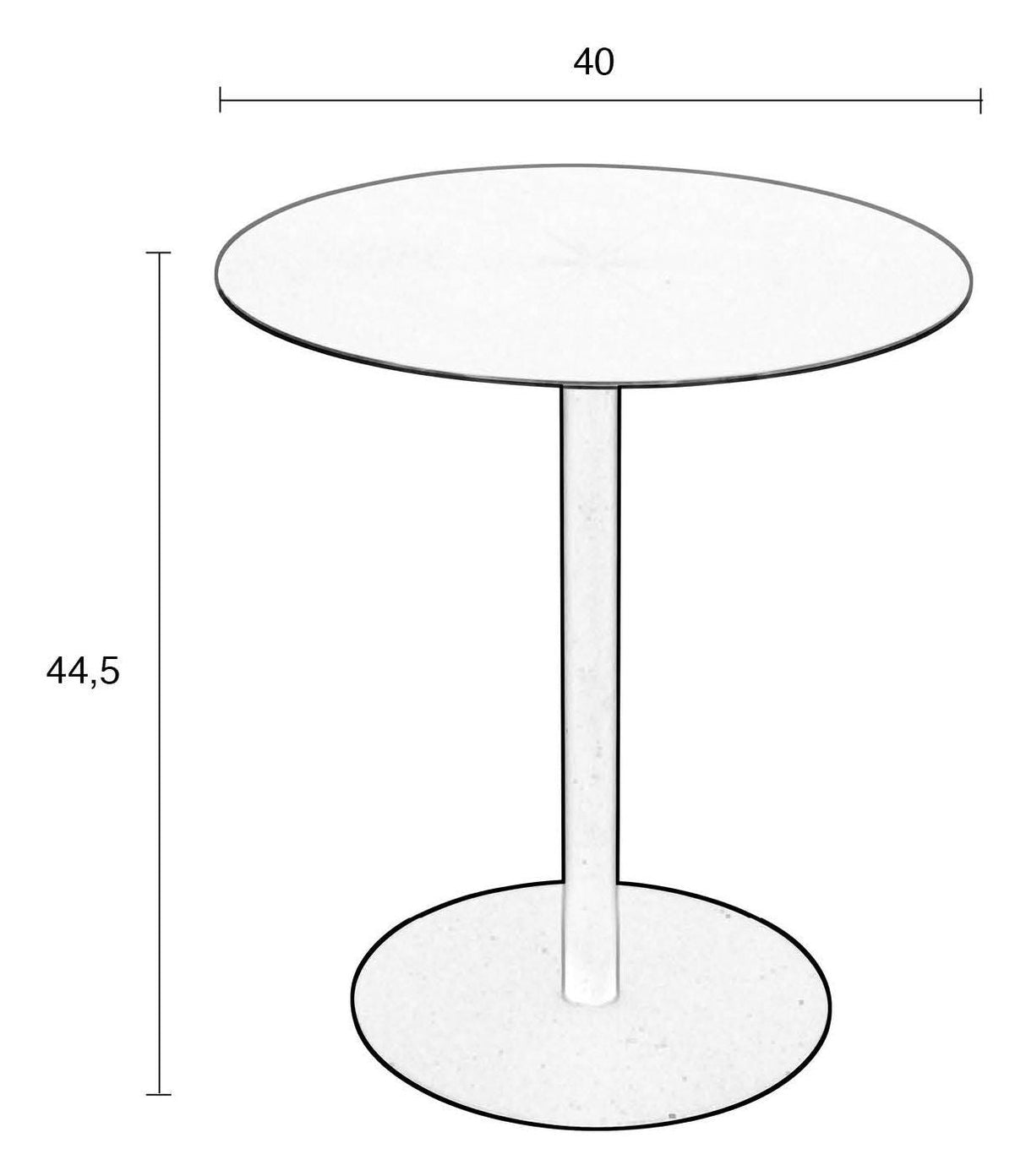 Zuiver snø sidebord - børstet messing, Ø40