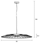 Spider Taklampe - Sort metall 