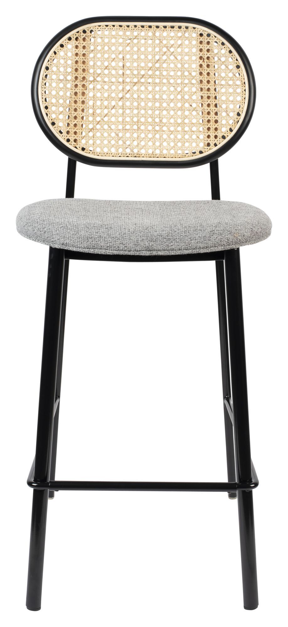 Zuiver Spike Bar Stool - Gray/Nature, SH: 65cm