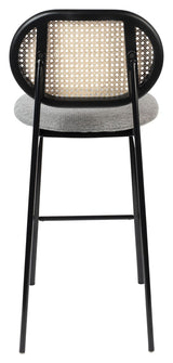 Zuiver Spike Bar Stool - Gray/Nature, SH: 65cm