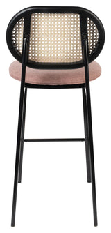 Zuiver Spike Bar Stool - Pink/Nature, SH: 65cm