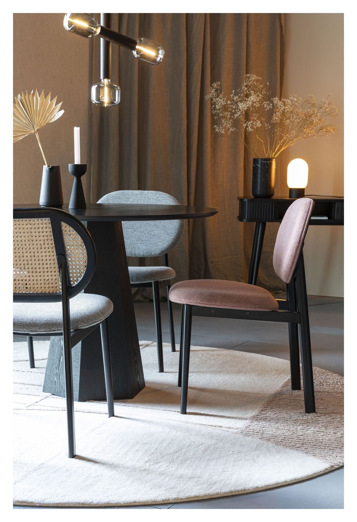 Zuiver Spike Dining Chair - Pink/Black