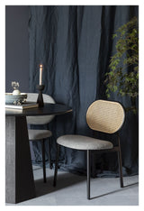 Zuiver Spike Dining Chair - Rattan/Grey