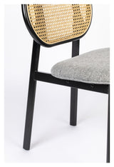 Zuiver Spike Dining Chair - Rattan/Grey