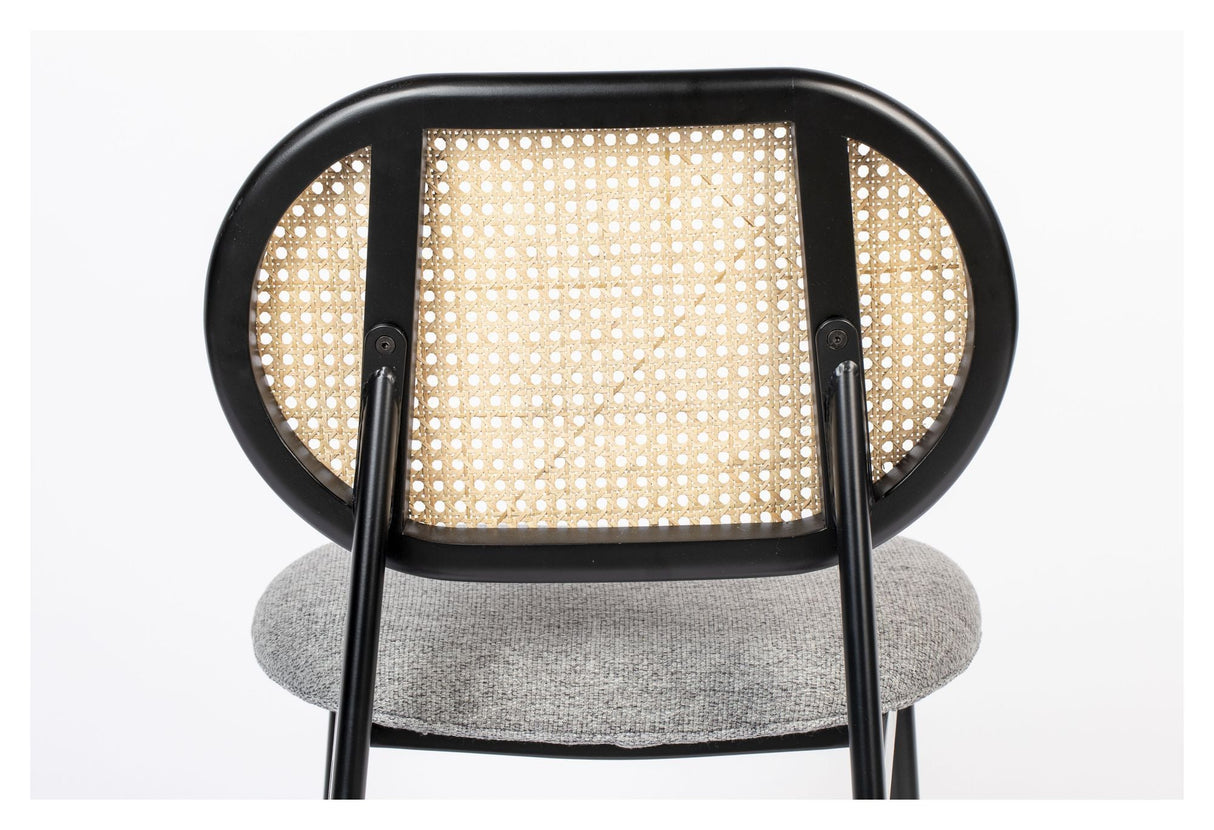 Zuiver Spike Dining Chair - Rattan/Grey