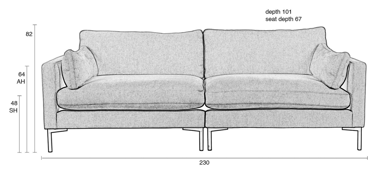 Zuiver Summer 3-PERS. Sofa, kaffe