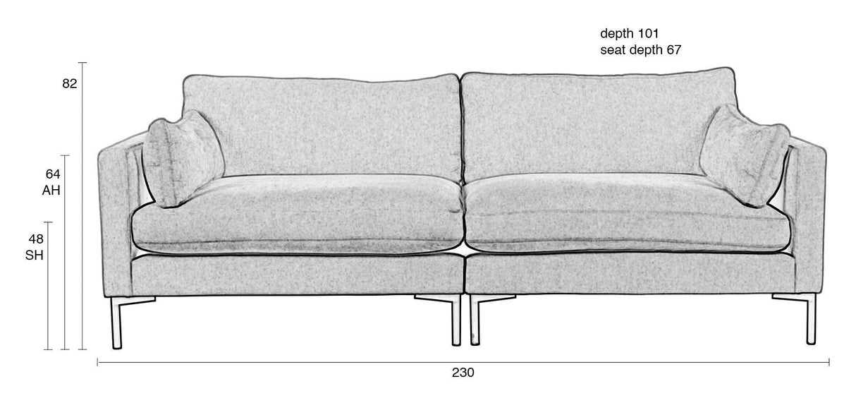 Zuiver Summer 3-PERS. Sofa - mørk grå