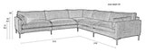 Zuiver Summer Corner Sofa, kaffe