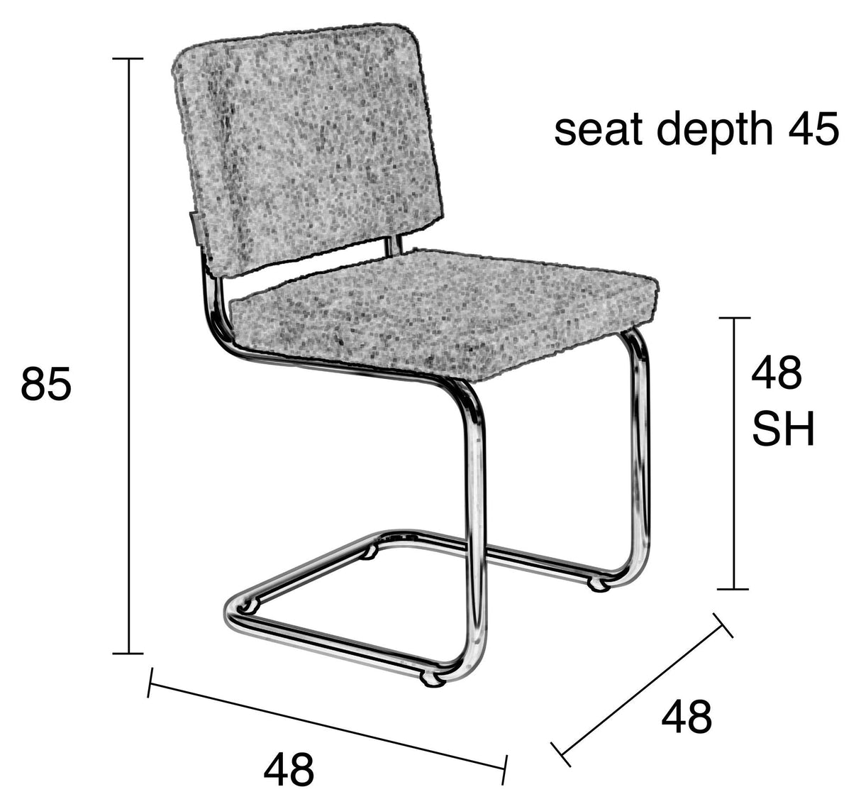 Zuiver Teddy Dining Chair - White Plush