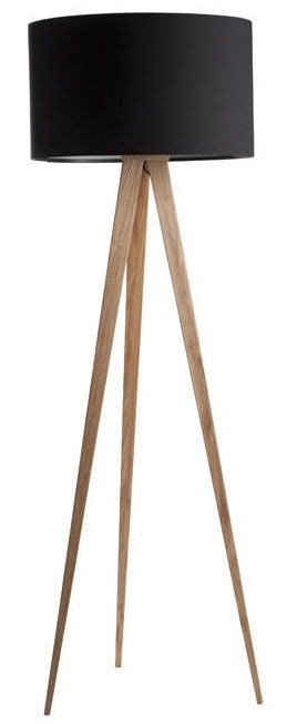 Zuiver Tripod Wood Floor Lamp - Svart