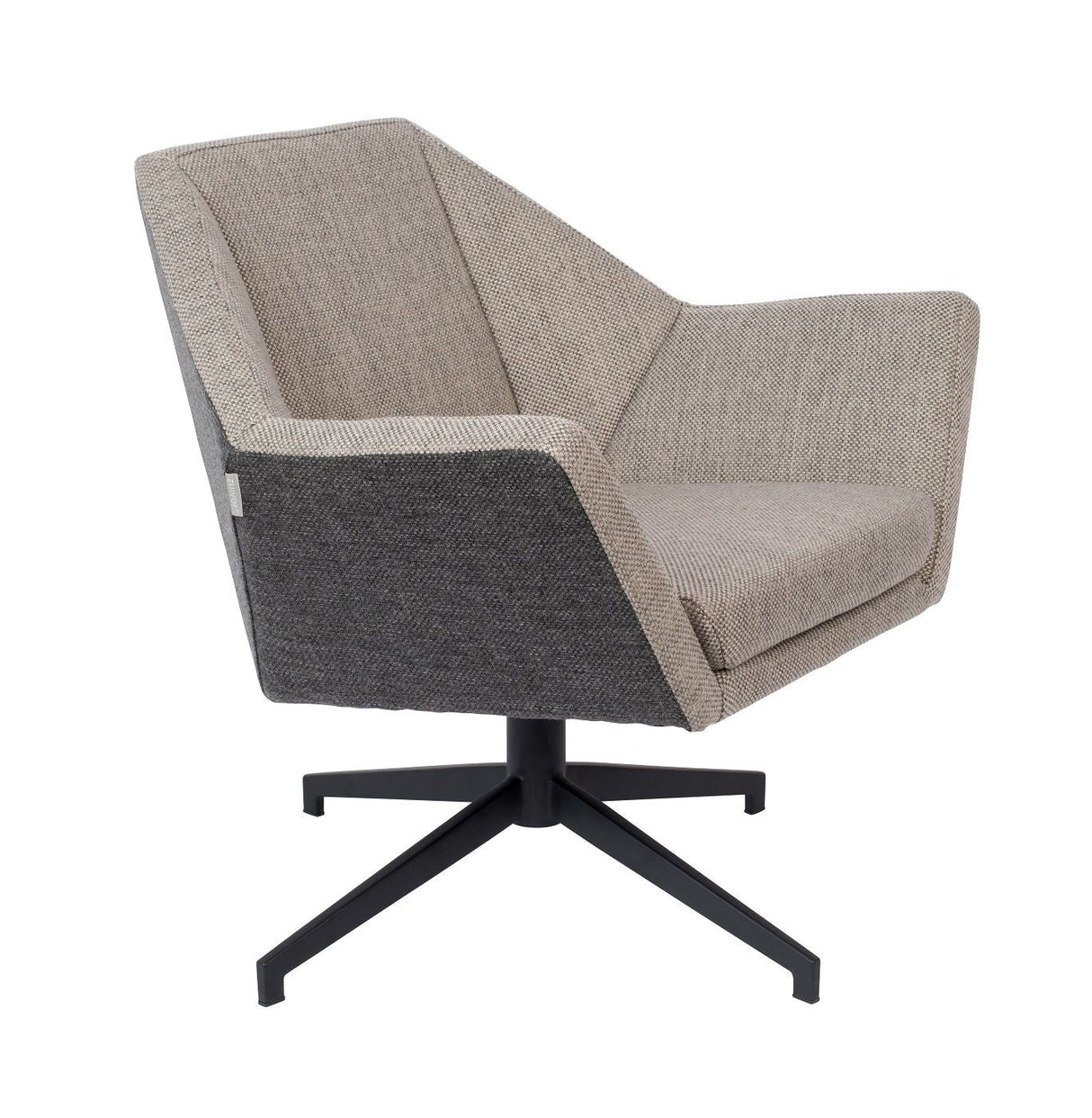 Zuiver onkel Jesse Lounge Chair - Gray/Beige