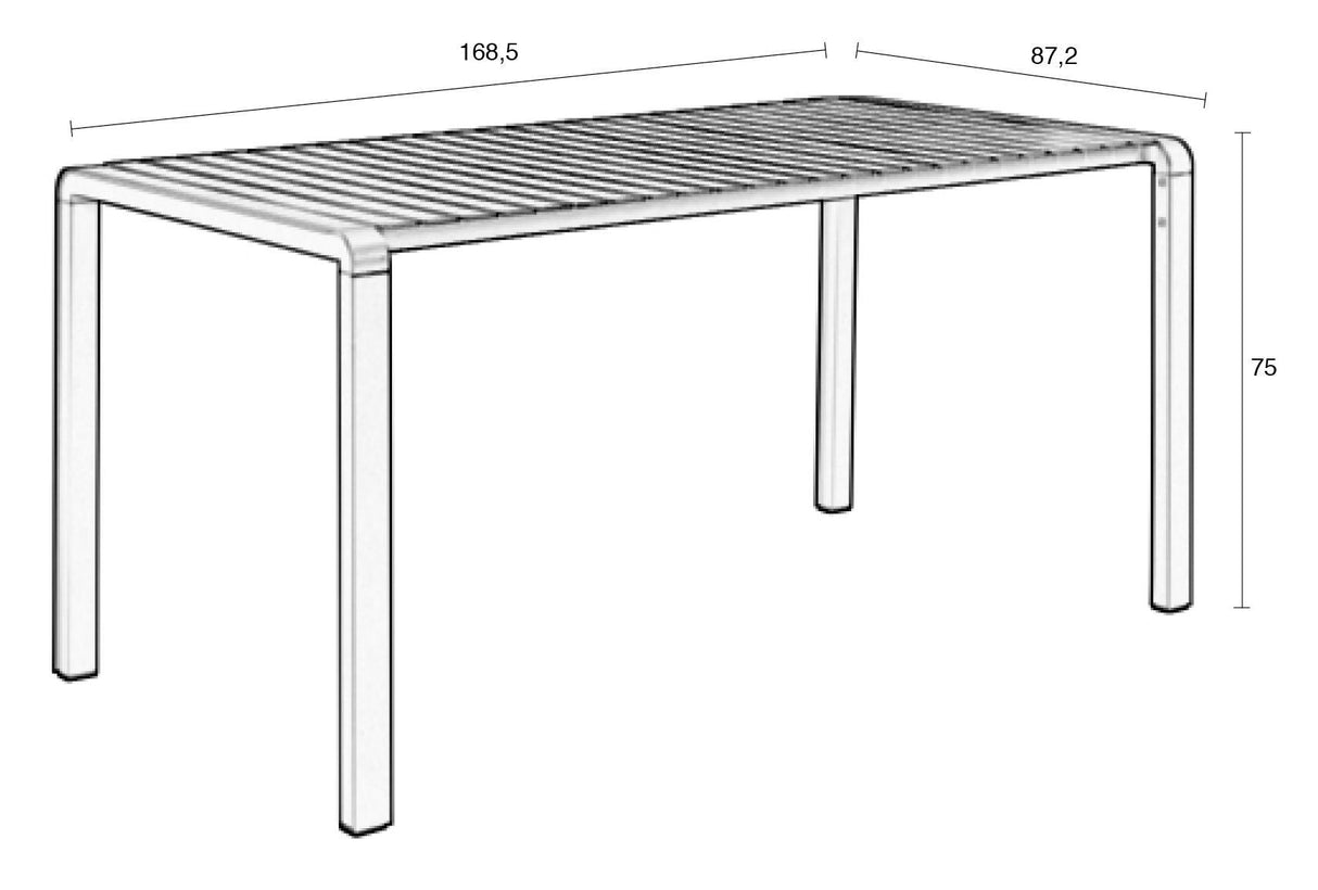 Zuiver Vondel Garden Table - Grønn, 168,5x87