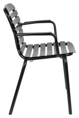 Zuiver Vondel Garden Chair with Armrests - Black