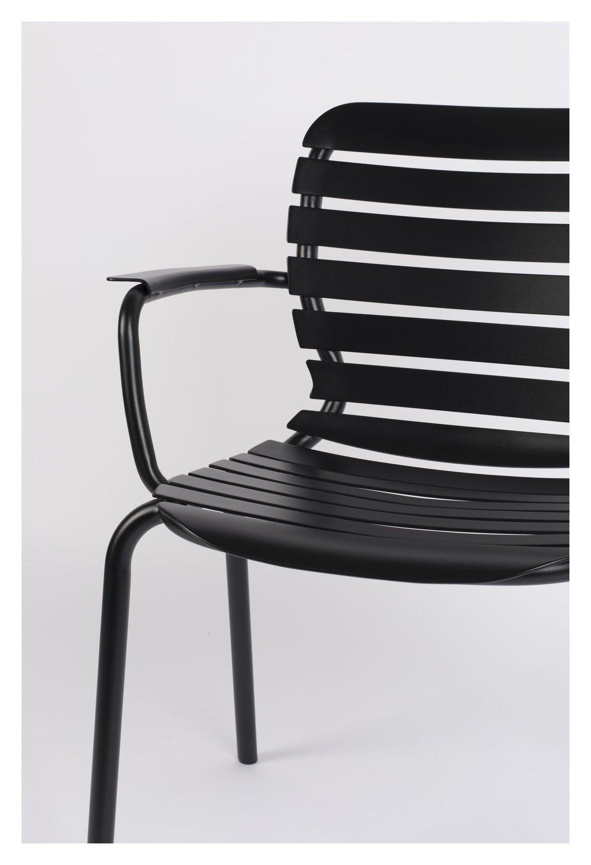 Zuiver Vondel Garden Chair with Armrests - Black