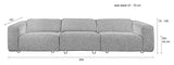 Zuiver vinger 4,5-personer. Sofa, natur