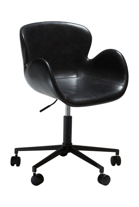 dan-form-gaia-kontorstol-vintage-svart-kunstskinn-svarte-ben