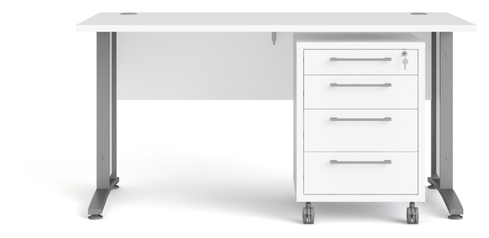 prima-skrivebord-m-4-skuffer-hvit-80x150