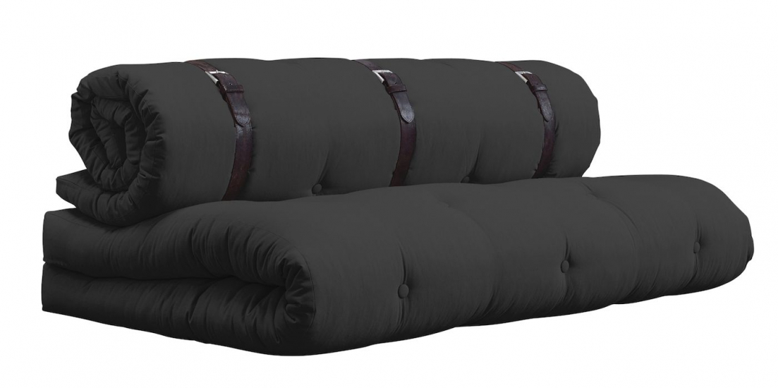 Buckle-Up Futon Sofa, Mørkegrå