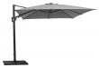 Cane-line Hyde luxe tilt parasoll inkl. fot, 3x3 m, Grey, aluminium