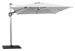 Cane-line Hyde luxe tilt parasoll inkl. fot, 3x3 m, Silver, Matt anodisert
