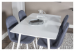 Polar Spisebord m. 4 Polar-stoler, Blå