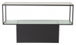 Maglehem Sidebord m. glashylde - Sorte Metallben, 130x35