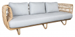 Cane-line OUTDOOR, Nest 3-pers. Loungesofa , Natural, Cane-line Weave®