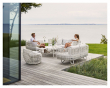 Cane-line OUTDOOR, Nest 3-pers. Loungesofa , Hvit, Cane-line Weave®