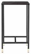 Dipp Sengebord - Sort Glasstopp, 40x40