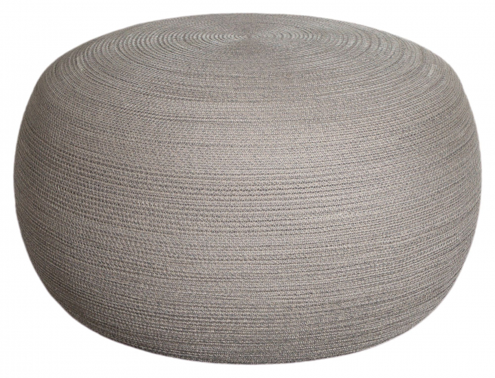 Cane-line Circle Puff, Taupe, Cane-line Soft Rope, Ø75